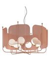Grand lustre contemporain rose 6 lumières Papilio. Masiero. 