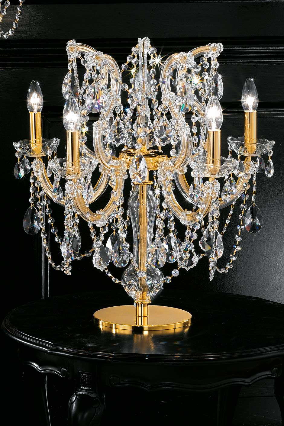 Lampe de chevet chandelier avec bougies 