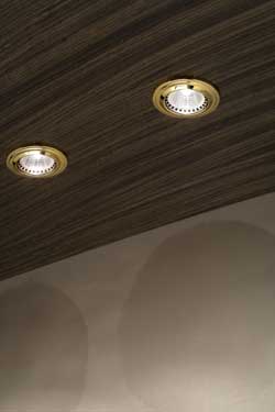 Round gold-plated recessed spotlight. Masiero. 