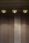 Square grooved gold-plated recessed spotlight. Masiero. 