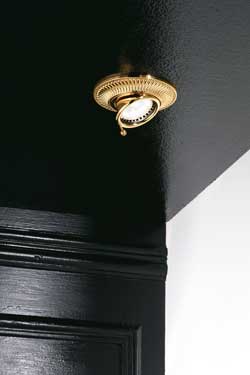 Adjustable round grooved gold-plated recessed spotlight. Masiero. 