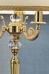 Lampe métal doré rehaussé de cristal. Masiero. 