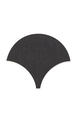 Palm fan wall lamp in black and silver wood finish. Masiero. 