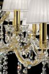 Large 18-light Venetian crystal and gilded chandelier. Masiero. 