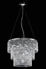 Lustre cylindrique en cristal triple cylindre. Masiero. Lustre cylindrique en cristal triple cylindre. Masiero.