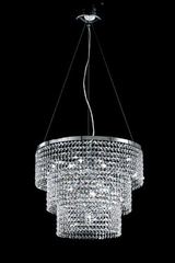 Lustre rond 3 rangs en cristal taillé . Masiero. Lustre rond 3 rangs en cristal taillé . Masiero.