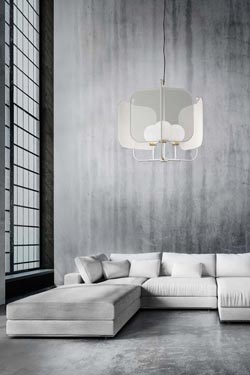 Papilio suspension Art Déco 3 lumières. Masiero. 
