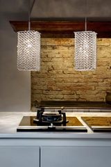 Aurea pendant lamp with transparent drops. Masiero. Aurea pendant lamp with transparent drops. Masiero.