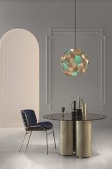 Contemporary pendant lamp in patinated brass Timeo. Masiero. Contemporary pendant lamp in patinated brass Timeo. Masiero.