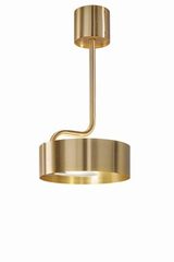 Contemporary satin brass pendant lamp Sound. Masiero. 
