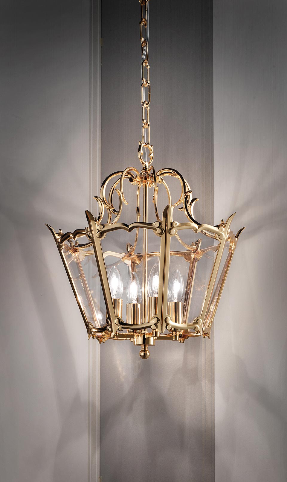 Orientar Oblongo Diverso Hanging lamp golden lantern 4 lights | Masiero | Murano and crystal  chandeliers, lamps and wall lights - Réf. 20020121