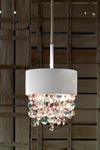 Ola pendant in matt white painted metal. Masiero. 