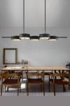 Sound black and gold pendant lamp. Masiero. 