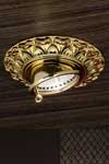 Adjustable round decorated gold-plated recessed spotlight. Masiero. 