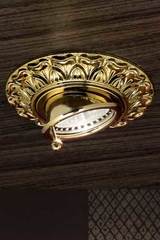 Adjustable round decorated gold-plated recessed spotlight. Masiero. 
