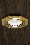 Hexagonal gold-plated recessed spotlight. Masiero. 