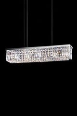 Suspension rectangulaire en cristal 6 lumières. Masiero. Suspension rectangulaire en cristal 6 lumières. Masiero.