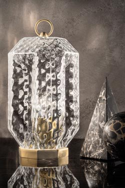 Blown glass lantern lamp. Masiero. 