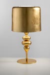 Eva table lamp in resin and golden polyurethane. Masiero. 