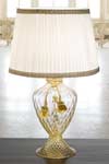 Gold Murano glass table lamp. Masiero. 