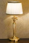 Gold-plated bronze table lamp with round base. Masiero. 