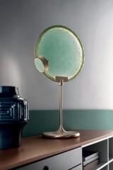 Horo table lamp in green frosted glass. Masiero. 