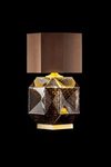 Octagonal mocha blown glass table lamp . Masiero. 