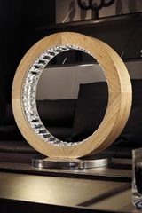 Round table lamp in solid oak and crystal Libe TL 40. Masiero. Round table lamp in solid oak and crystal Libe TL 40. Masiero.