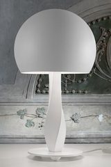 Twisted white table lamp and cupola Botero . Masiero. 