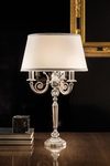 White and silver 3-light table lamp. Masiero. 
