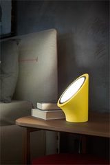 Yellow Mabell table lamp in expanded polyurethane diffuser in matt chrome methacrylate. Masiero. Yellow Mabell table lamp in expanded polyurethane diffuser in matt chrome methacrylate. Masiero.