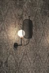 Contemporary black and copper wall lamp Papilio. Masiero. 