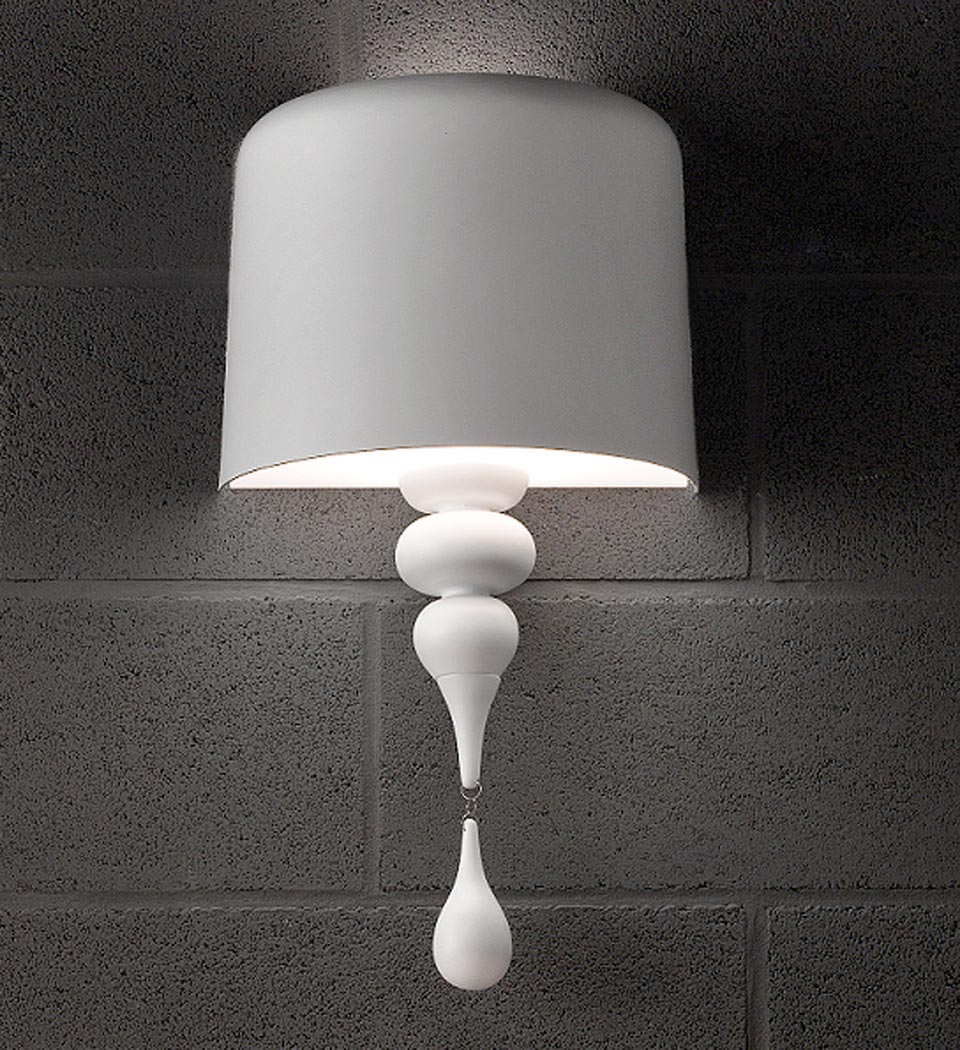 Half Painted Aluminum Lampshade White, Half Lamp Shades For Wall Lights