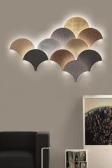 Palm wall lamp Art Deco composition 10 lights . Masiero. 