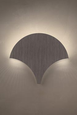 Palm wall lamp grey wood finish. Masiero. 