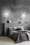 Papilio white metal Art Deco wall lamp. Masiero. 