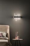 Ribbon sconce black and clear glass 37cm. Masiero. 