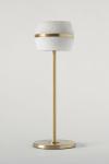 Cordless lamp in satin-finish brass and alabaster Tommy. Matlight. 