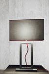 Grande lampe de table en marbre gris forme rectangle . Matlight. 