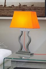 Lampe de table abat-jour taffetas orange intérieur blanc Classic . Matlight. Lampe de table abat-jour taffetas orange intérieur blanc Classic . Matlight.