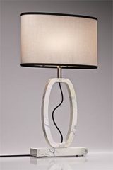 Lampe de table Déco en marbre blanc grand modèle . Matlight. 