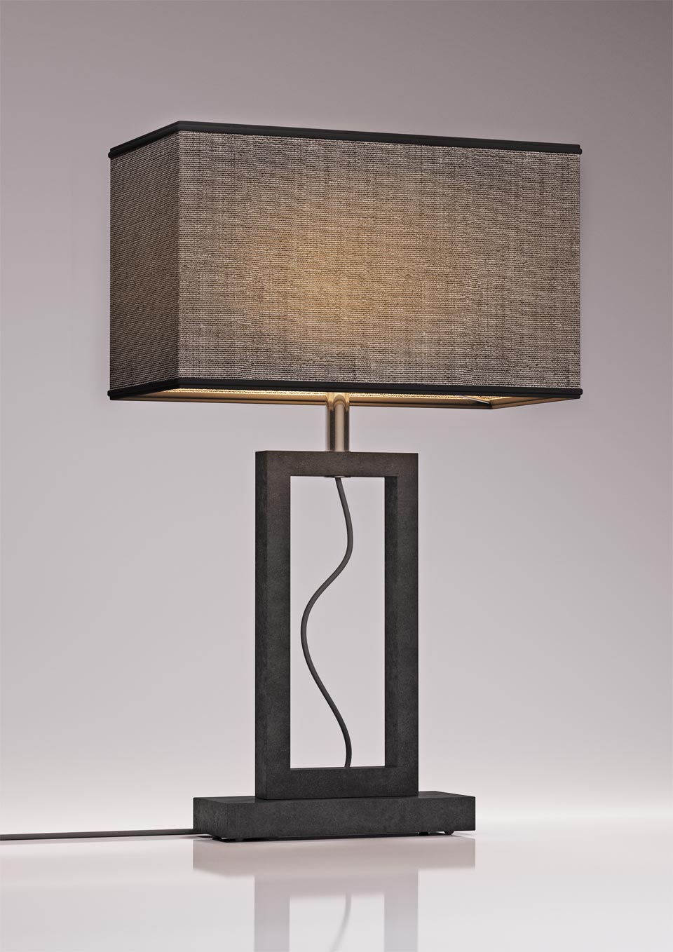 Lampe de table en marbre gris Contemporary moyen modèle. Matlight. 