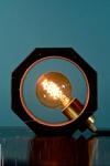Black marble octagonal table lamp. Matlight. 