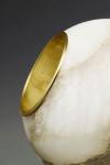 Moons alabaster round wall sconce. Matlight. 