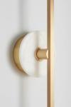Stick applique minimaliste en laiton et marbre blanc. Matlight. 