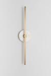 Stick applique minimaliste en laiton et marbre blanc. Matlight. 