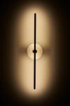 Stick applique minimaliste en laiton et marbre blanc. Matlight. 