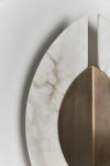 Alabaster and bronze wall lamp Shields. Matlight. 