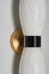 Demetra 2-light black and gold alabaster wall lamp. Matlight. 
