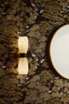 Demetra 2-light black and gold alabaster wall lamp. Matlight. 